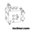 Unidad de control del cilíndro de elevación de la sección trasera para compactadores Faun Variopress modelo año 2007. Compatible con referencia original FAUN HD004501* / 5246657* 