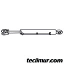 Cilíndro hidráulico izquierdo con Reed Switch para la pala de compactador Faun Variopress fabricados entre 1999-2004. Compatible con referencia original FAUN 5243278* 
