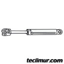 Cilindro hidráulico para elevación de la sección de cola en compactadores Faun Variopress anteriores a 1993. Compatible con referencia original FAUN 5241027* / 5605984* / 1129404* 