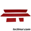 Juego completo de labios para la boca de aspiración en barredoras Johnston series VT / VS. Compatible con referencia original Johnston 62005-1* / 282230-1* / 281045-1* / 281044-1*