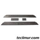 Juego completo de pletinas para fijación de labios para la boca de aspiración en barredoras Johnston series VT / VS. Compatible con referencia original Johnston 94017-1* / 63667-1* / 63667-1* / 63666-1* 