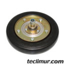 Rueda completa con llanta y eje para boca de aspiración en barredoras Johnston series VT / VS / 600 / 625 / 700 / AJ. Compatible con referencia original Johnston 63491-1*