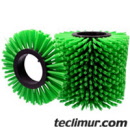 Cepillo cilindrico en segmentos  con cerdas en polipropileno para barredora Johnston series VT / VS / AJ. Compatible con referencia original Johnston 834-1*. 