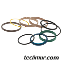 Juego de retenes para reparación del cilindro hidráulico de elevación de la sección trasera en compactadores Haller X2 fabricados a partir de 1994