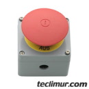 Interruptor de parada de emergencia completo con caja de montaje para compactadores Haller X2. Compatible con referencias originales de Haller 323322* / 323321* / 323.322* / 323.321* / 323 322* / 323 321*